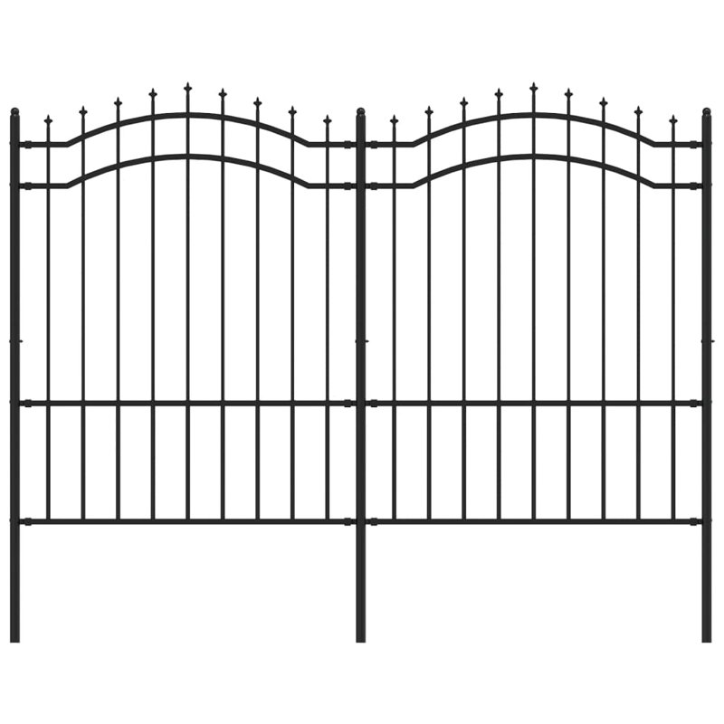 Meyerwood Black Metal Fence Panels Included, 74.8cm H x 94.09cm W