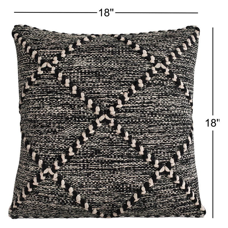 Housse de coussin en coton Damali, 18 po x 18 po