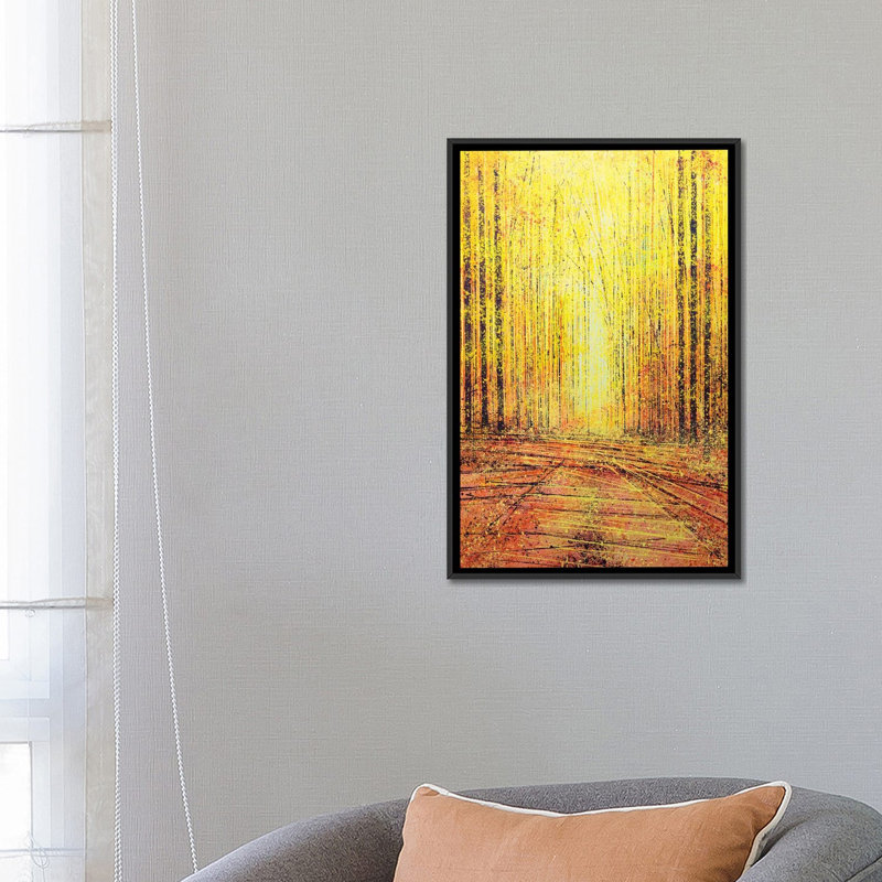 « vif yellow light », impression sur toile, H 26 po x l 18 po x P 1,5 po, Toile avec cadre noir