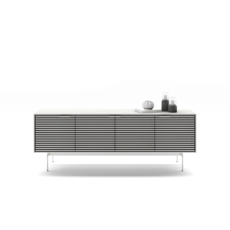 Align Media Console, 28.5”H x 81”L x 18”W, Satin White