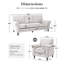 Ensemble de salon avec canapé rembourré 3 pièces-222845737