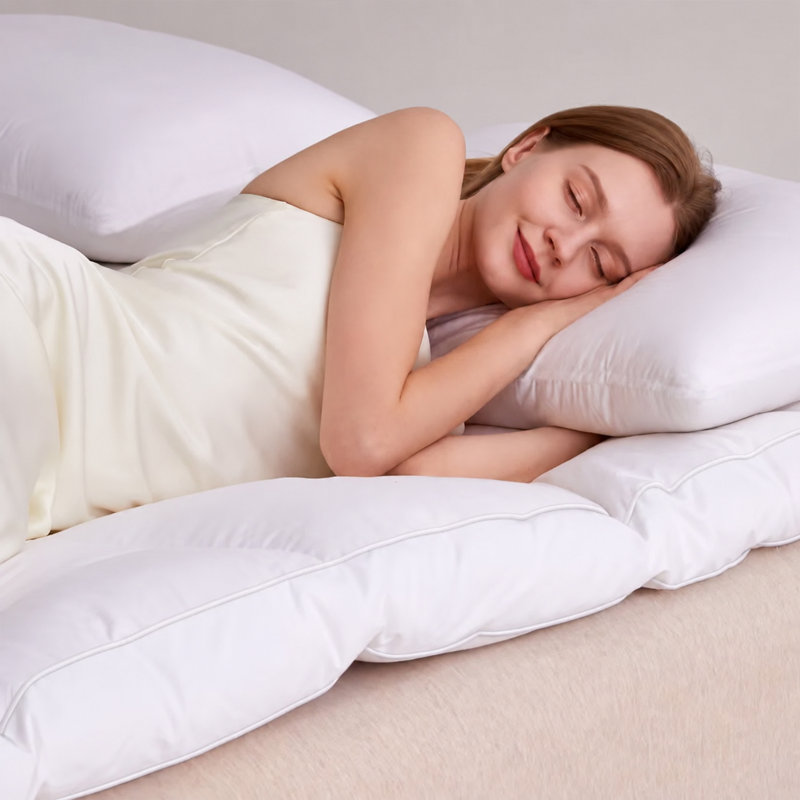Arsuite 3” Goose Feather Mattress Topper With 100% Organic Cotton Cover, Queen