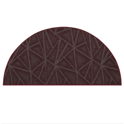 Tapis d'intérieur / extérieur géométrique bourgogne
