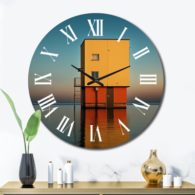 Horloge murale en métal Coastal Minimalisme