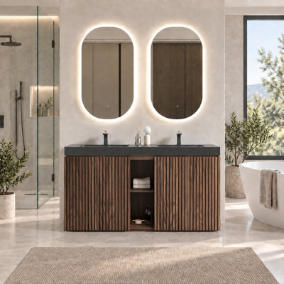 Meuble-lavabo double autoportant Adria