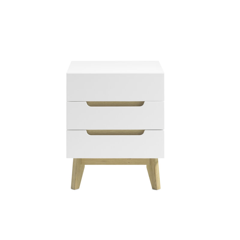 48 cm W Solid Wood Bedside Table