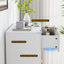 Commode cannelée de 31,5 po de largeur avec éclairage et commode pour chambre à coucher avec 5 tiroirs-1063542266