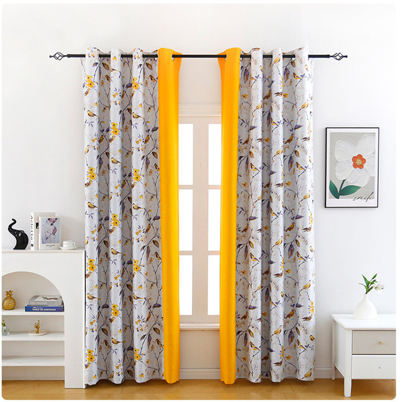Printed Polyester Curtains For Living Room Dining Room, Bedroom, Balcony 2 Panels, 52" W x 84" L