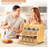 Bamboo Bread Storage Container With Tool Holder & Handles & Window