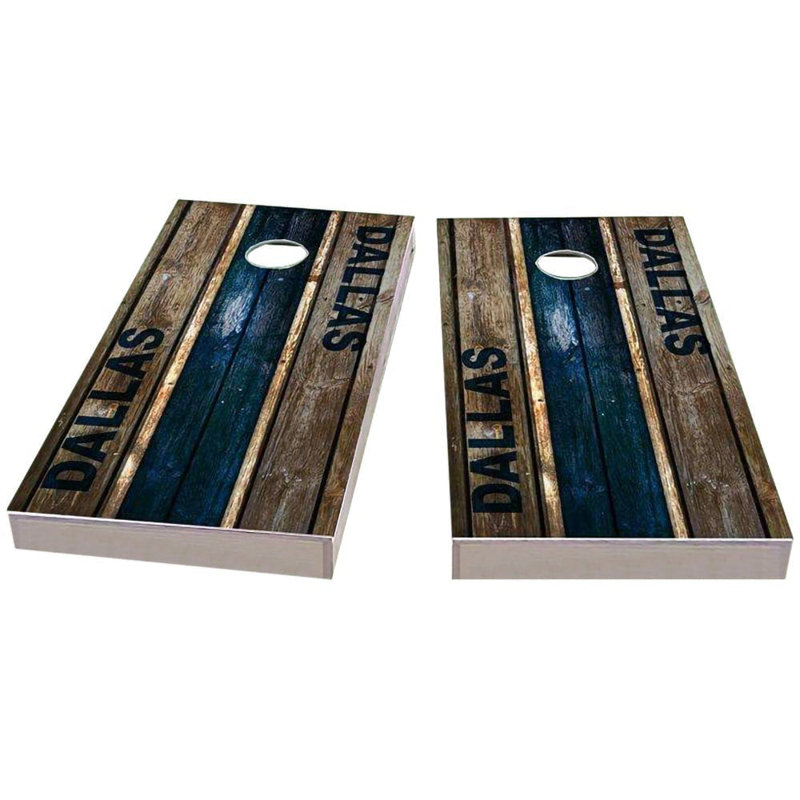 Dallas Football 2x4 Cornhole Board Set | Includes (2) Boards (8) Bags & Optional Accessories, NO Accessories