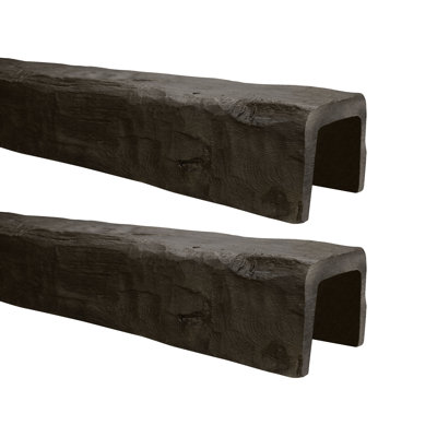 Poutre en faux bois H 6 5/8 po x l 153 po x P 7 1/2 po