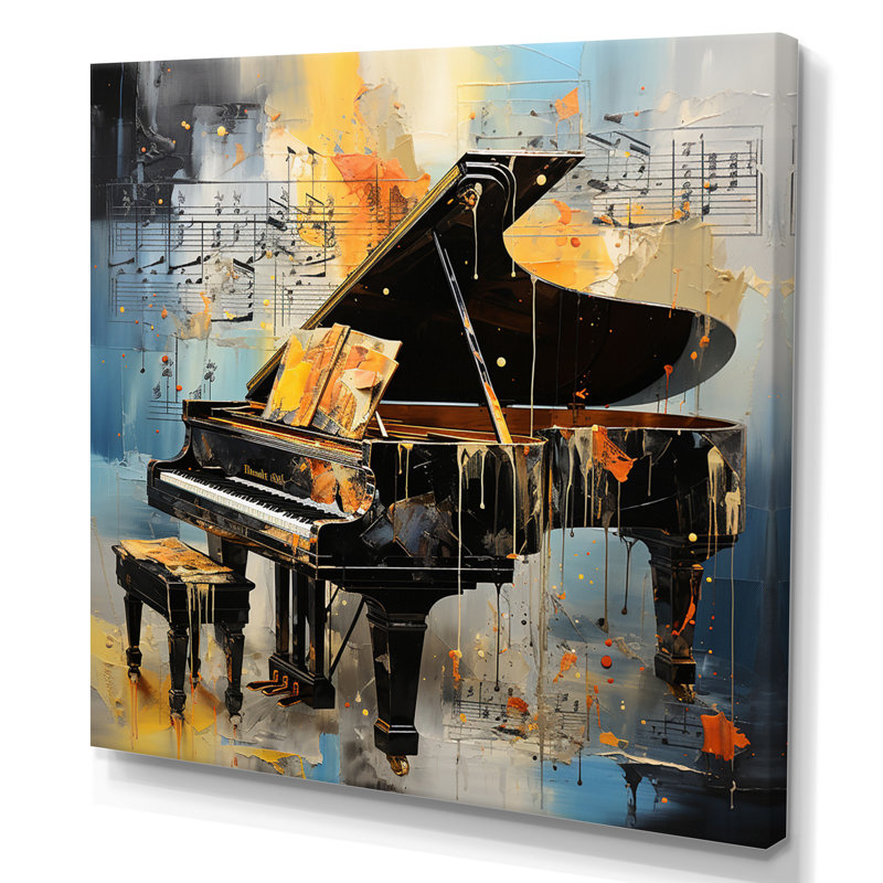 Music Expressive Verse Bold I - musique, art mural, H 44 po x l 44 po, Toile tendue