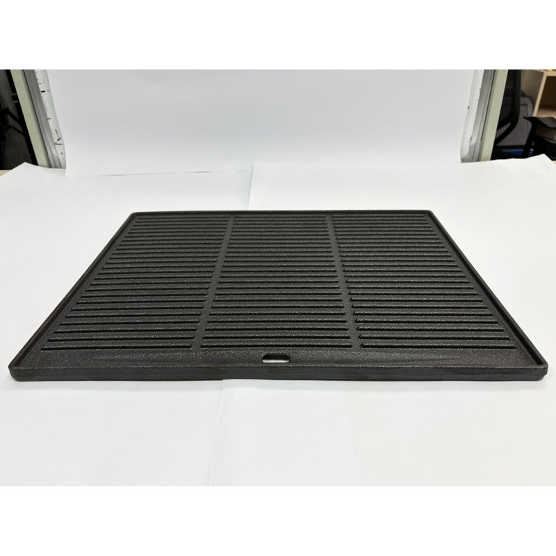 Plaque chauffante 18 po x 14 po en fonte réversible, sûre et fiable, plate inégale, facile à entretenir, idéale pour le steak, gril réversible équilibré à la chaleur de 18 po x 14 po, steak idéal, sécuritaire, nettoyable