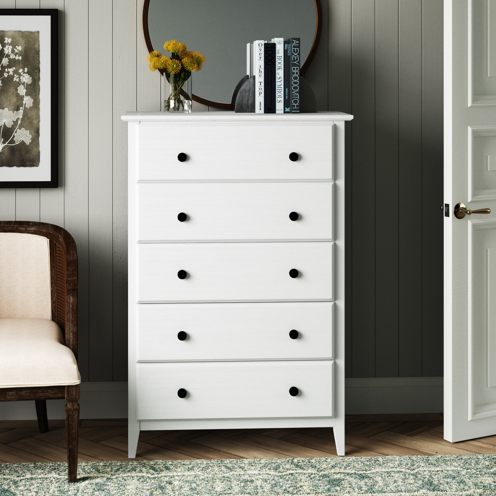 Grain Wood Furniture Greenport 5 Drawer Chest & Reviews | Wayfair