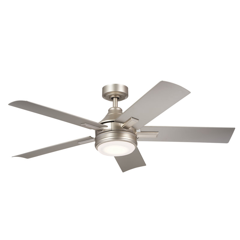 52'' Ceiling Fan with LED Lights, Brushed Nickel