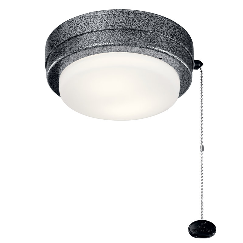 Ventilateur de plafond 1 lumière, Acier auto-protégé