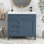 Meuble-lavabo simple avec lavabo supérieur, armoire de rangement pour la salle de bain avec 2 tiroirs et un tiroir basculant pour la salle de bain