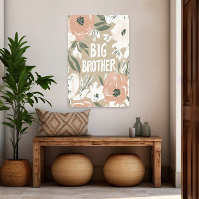 Brotherly Blooms, une affiche murale abstraite moderne et contemporaine représentant un paysage floral.