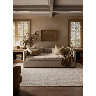 Eladio Handmade Flatweave Wool Beige Area Rug