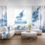 «Blue Paint Spalshés in Water», impression sur toile tendue-29490923