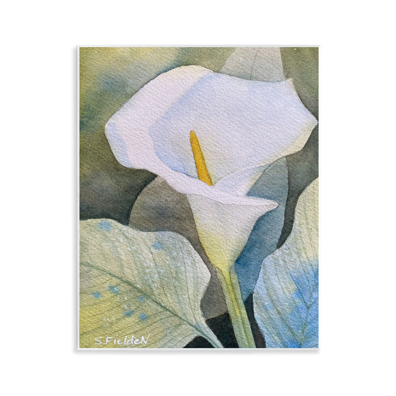 Plaque murale Garden Calla Lily Bloom, design par Stephanie Fielden