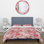 Ensemble de housse de couette rose doré à motif de quadrilobe glamour II