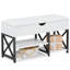 Banc de rangement pour 7 paires de chaussures, armoire avec siège rembourré, tablette peu encombrante-1585280275