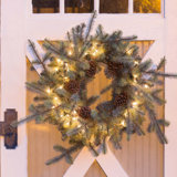 32" Lighted PVC Wreath