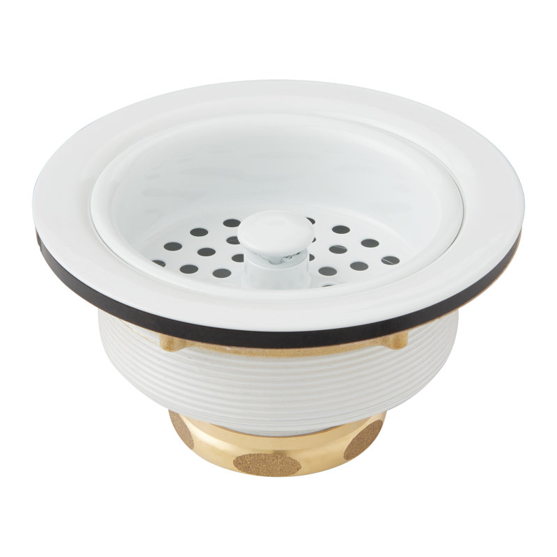 Standard Drain and Standard Flange Set - White, White