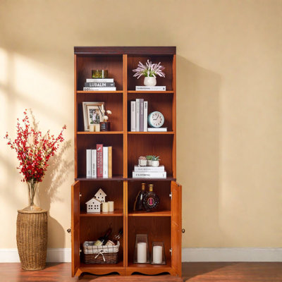 Bibliothèque moderne avec rangement, armoire de ferme en bois aggloméré 70,86 po pour la maison