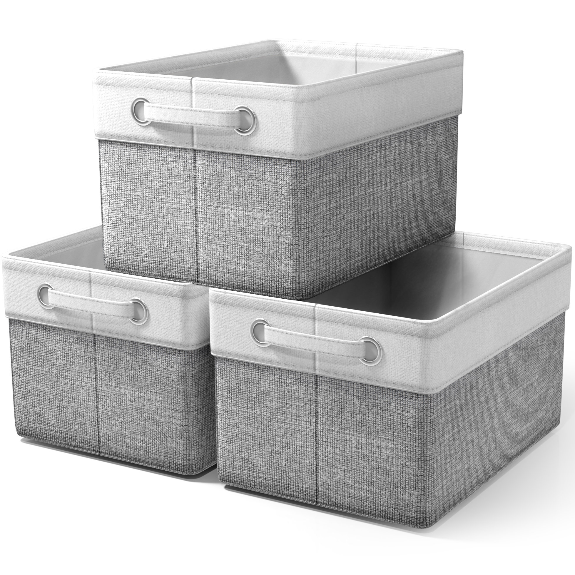 Sorbus Fabric Storage Bins for Shelves Set of 3 - 15 Inch Sturdy