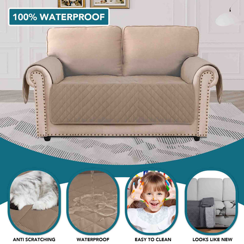 Polyester Sofa Slipcover, Khaki