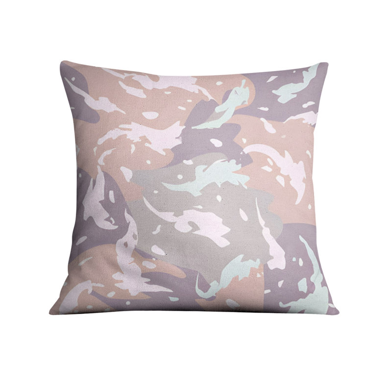 Coussin décoratif avec insert, H 18 po x l 18 po, Rose abstrait 8
