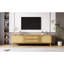 Meuble télé pour téléviseur de 75 po ou moins: pièces en bois massif, espace de rangement pratique Armoire moderne: pieds, espaces fonctionnels