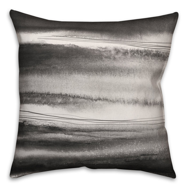  Housse et insert de coussin extérieur Waves, Noir
