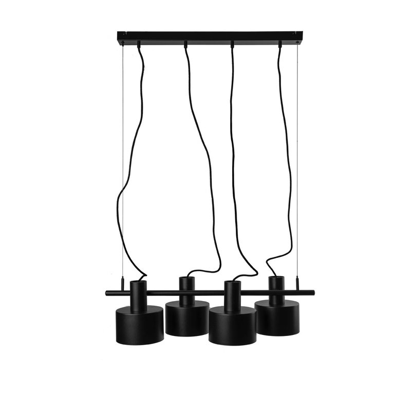 Hedgerley 4 - Light Kitchen Island Pendant, Black