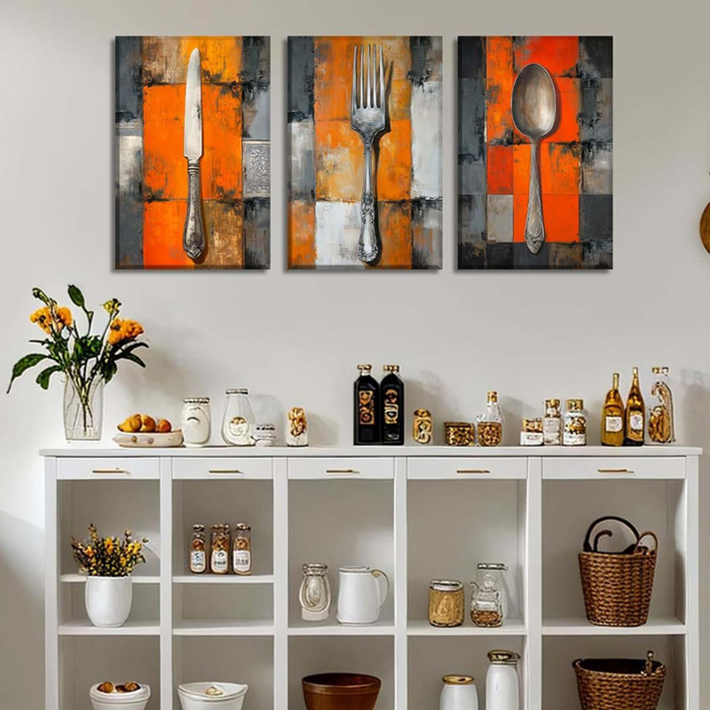 3 Piece Wrapped Canvas Print, 60 cm H x 40 cm W