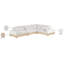 Canapé modulaire 4 pièces en tissu de chenille 127,75 po Turin-1429121105-1429121110