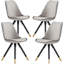 Guadelupe 4 Person Dining set - a Rectangular Wooden Dining Table with Metal Legs and a Set of 4 Quilted Velvet Dining Chairs for Dining Room - Modern Dining Table Set-419719044-419719045-419719102