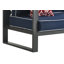 Canapé d'extérieur à structure en métal Tommy Hilfiger Monterey, bleu marine et gris foncé