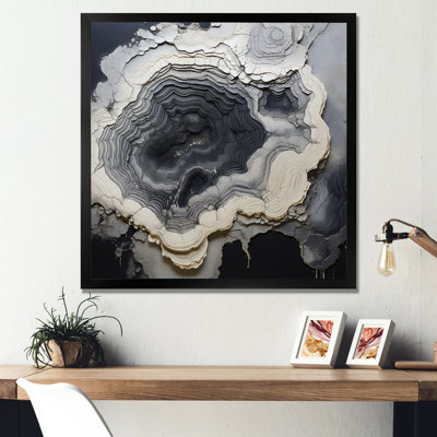 «Grey Stone Geode Minimalisme II», reproduction sur toile