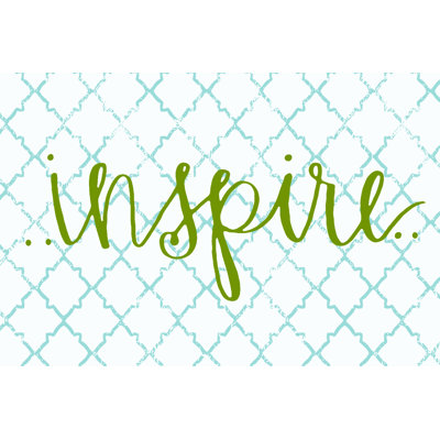 "Inspire", art textuel sur toile tendue