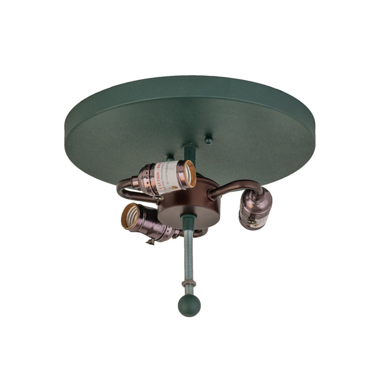 Rustic Lodge 3 - Light Semi Flush Mount