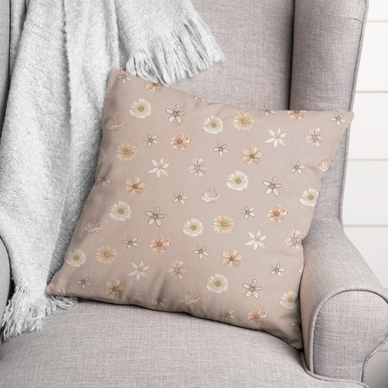 Coussin décoratif en polyester / mélange de polyester, Rose
