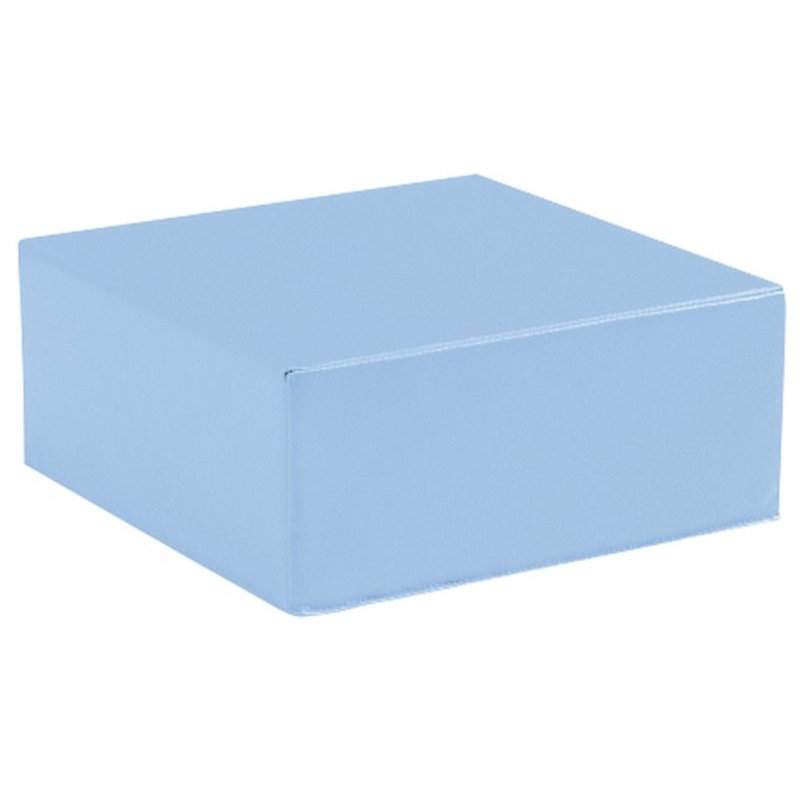 Square Pouffe Basic, 17" H x 17" W x 8" D, Light Blue