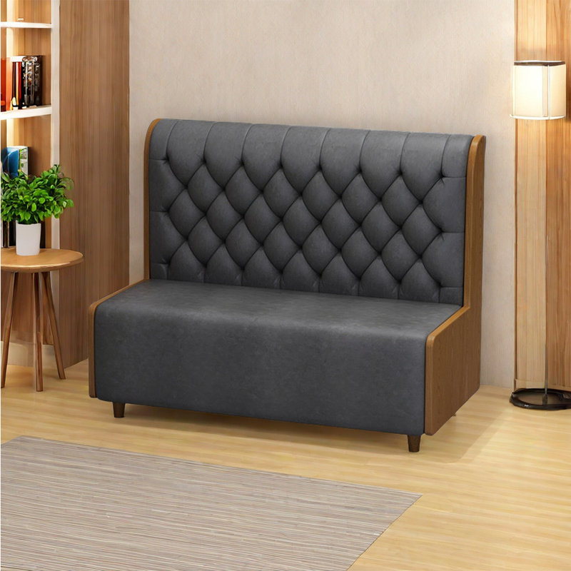 Banc rembourré en similicuir Vintage Simple