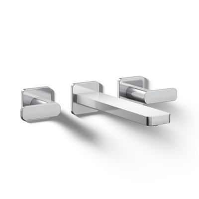 Parallel Wall-Mount Bathroom Sink Faucet Trim