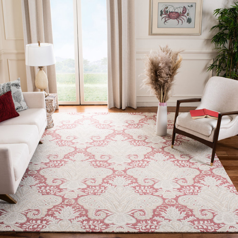 Hippocrates Hand Tufted Wool And Cotton With Latex Ikat Rug, Rectangle 9' x 12'