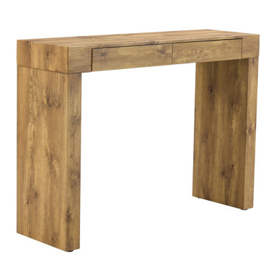 50 - Inch Bar Table With Natural Wood Grain Texture, Two Drawers, Stable Structure, Quick Assembly Inches Long Grain, Smooth Opening Leg Design