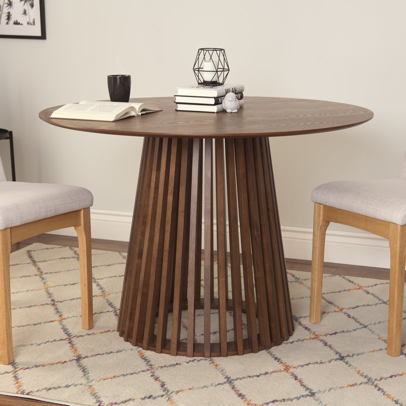 Table de salle à manger Elowen, Bois brun foncé